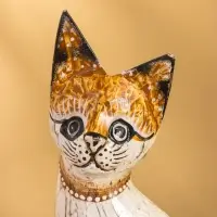 Сувенир «Кошка в ошейнике», 7×3.5×20 см, дерево, МИКС