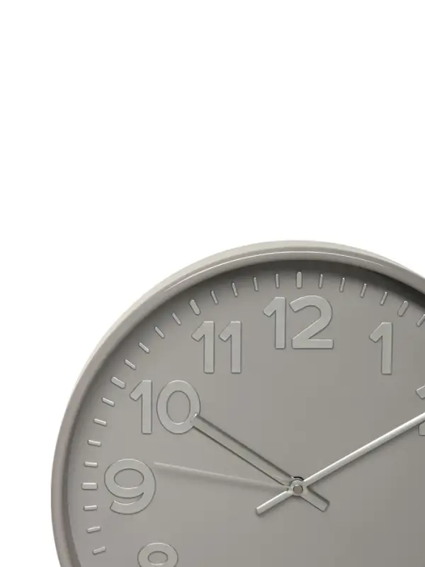 Часы настенные интерьерные, бесшумные, плавный ход, d=30.5 см, серые
