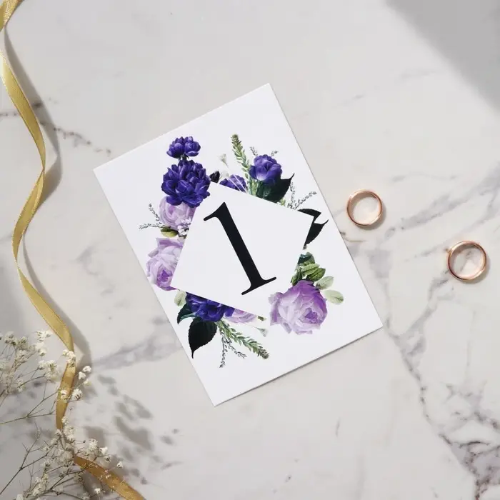 План рассадки гостей на свадьбу «Цветы», 10.5×14.8 см