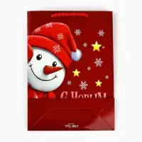 Пакет подарочный «Новогодняя сказка», с ободком, 31 × 11 × 40 см