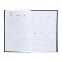 Ежедневник недатир А5 160л бумвинил, зеленый