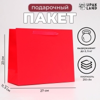 Пакет ламинированный горизонтальный «Фуксия», ML 27 × 23 × 11.5 см