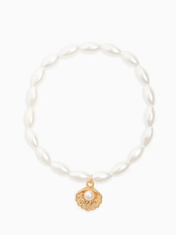 Браслеты на ногу &laquo;Жемчуг. Ракушка&raquo;, набор 2 шт. d=6.5 см, белый