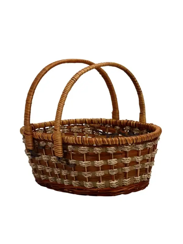 Корзина плетеная для хранения &laquo;Пикник&raquo;, 33&times;24&times;13 см, ручка h=16 см, лоза, коричневая