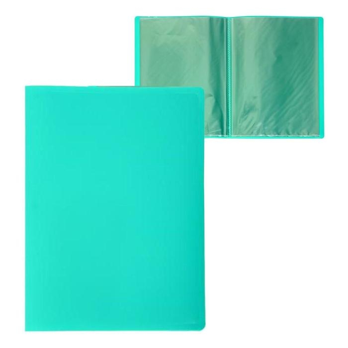 Папка с 40 вкладышами А4, 500 мкм, Calligrata, мятная Папка с 40 вкладышами А4, 500 мкм, Calligrata, мятная