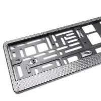 Рамка под номерной знак "карбон (тёмный)" AVS RN-04