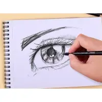 Карандаши угольные, чёрные, 3 шт. в наборе (мягкий 1 шт., средний 1 шт., твёрдый 1 шт.)