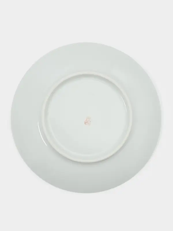 Тарелка Добрушский завод &laquo;Ботаника&raquo;, d=20 см, фарфор, белая, рисунок МИКС