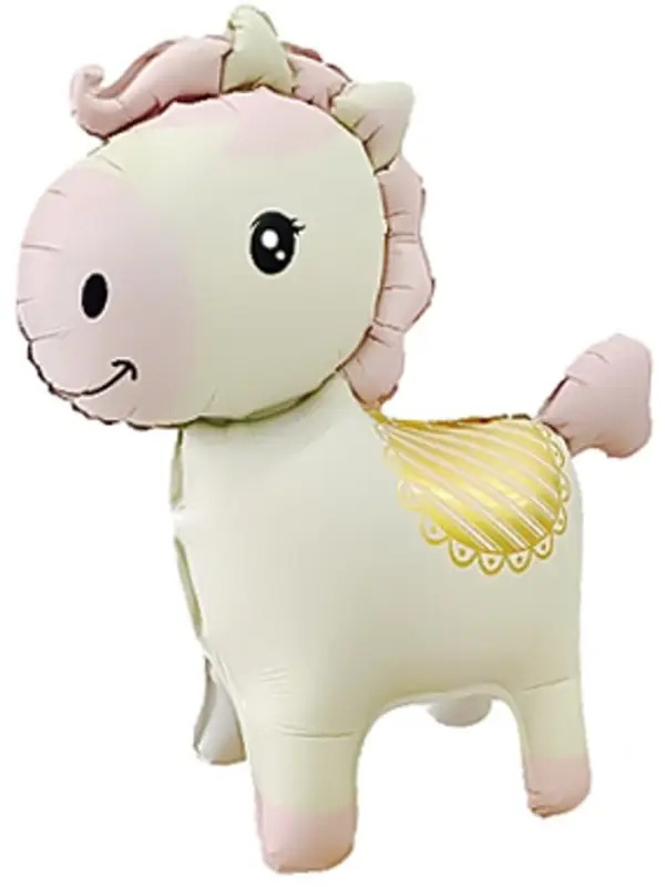 Воздушный шар фольгированный 3D 25 Воздушный шар фольгированный 3D 25" «Лошадка», кремовый