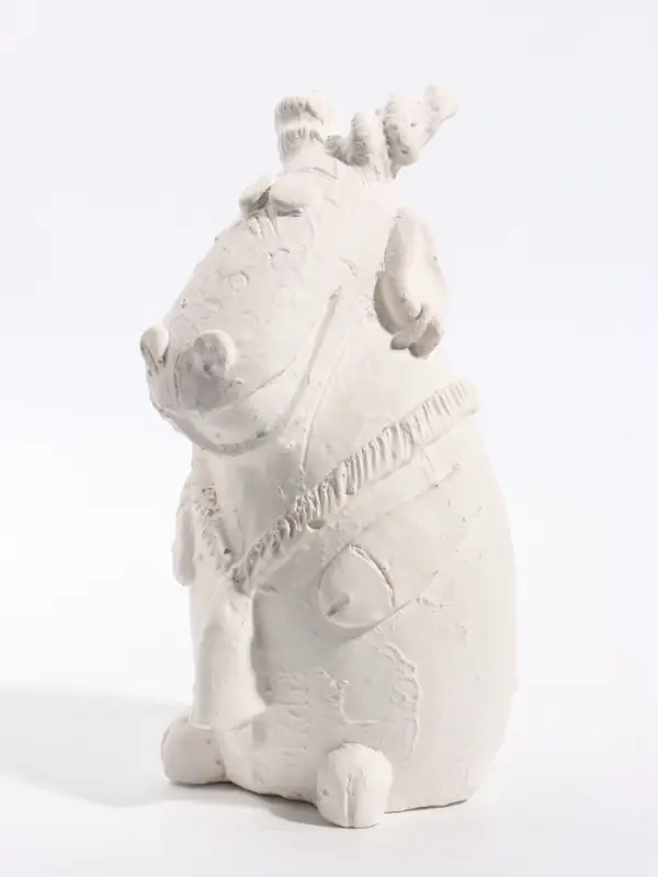 Копилка для денег &laquo;Коза-Дереза&raquo;, неокрашенная, 12.5&times;11&times;25 см, белая