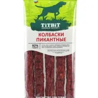 Колбаски пикантные TitBit &laquo;Золотая коллекция&raquo; для собак, 80 г