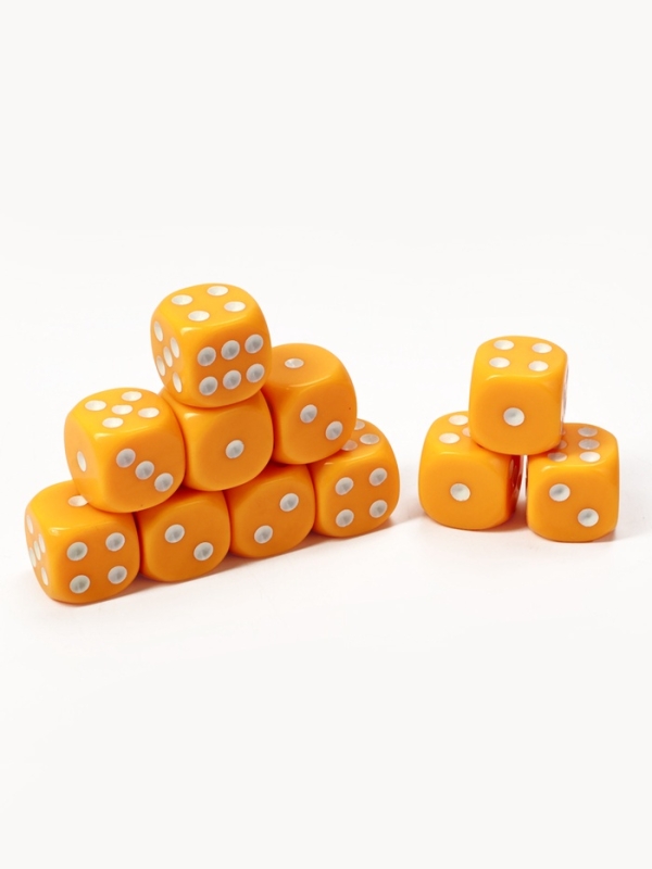 Кости игральные, 1.6 х 1.6 см, набор 50 шт, желтые Кости игральные, 1.6 х 1.6 см, набор 50 шт, желтые