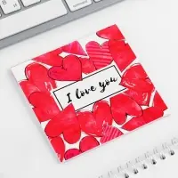 Блокнот 10х10 см, 16 л &laquo;Любовь&raquo; МИКС