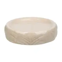 VETTA Мыльница, керамика, 10x10x2,5 см, листья, беж