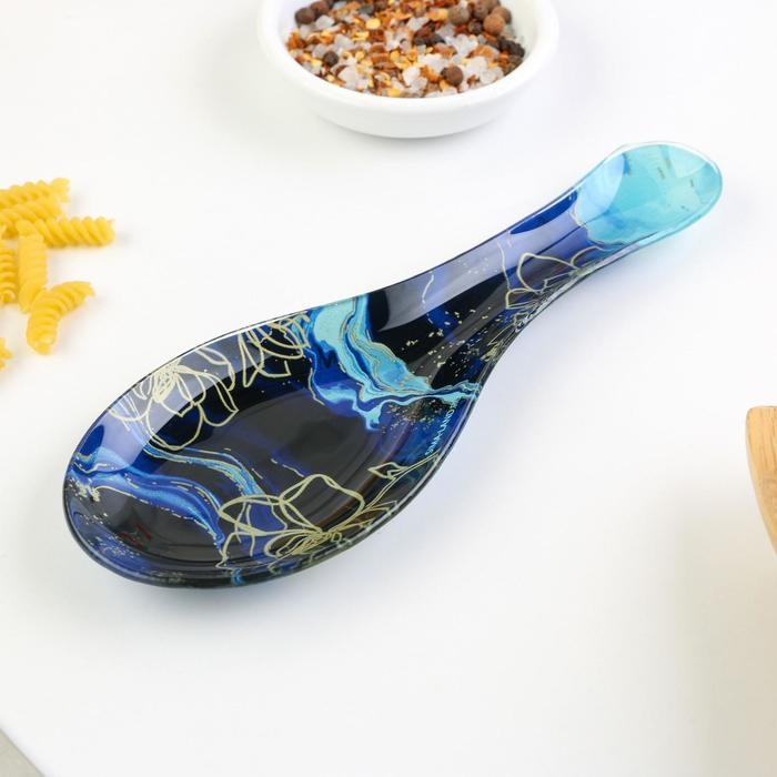 Подставка под ложку Дорого внимание «Мрамор», 21,4 х 7,5 см, стекло Подставка под ложку Дорого внимание «Мрамор», 21,4 х 7,5 см, стекло