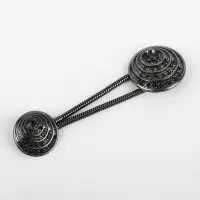 Декоративная застёжка, d = 2,5/3 см, цвет чёрный