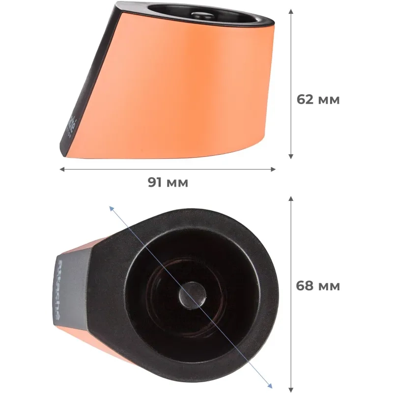 Скрепочница магнитная Attache Selection, цвет черный/оранжевый