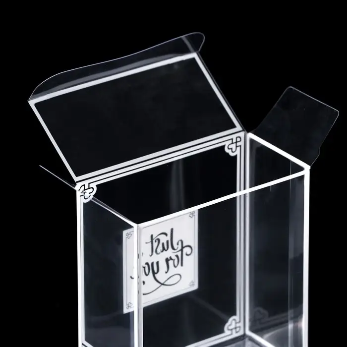 Складная прозрачная коробка из PVC, для упаковки подарков, 8×4×9 см Складная прозрачная коробка из PVC, для упаковки подарков, 8×4×9 см