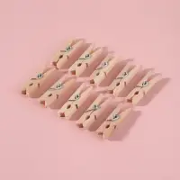 Прищепки для шитья, 3×0.5×0.3 см, 10 шт., бежевые
