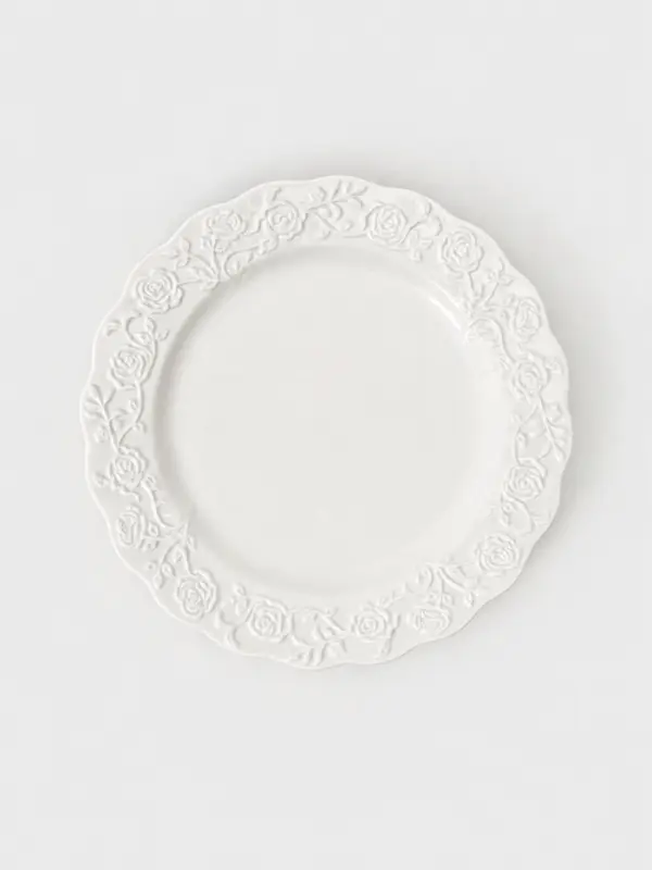 Тарелка Garden rose, d=20 см, фарфор, белая