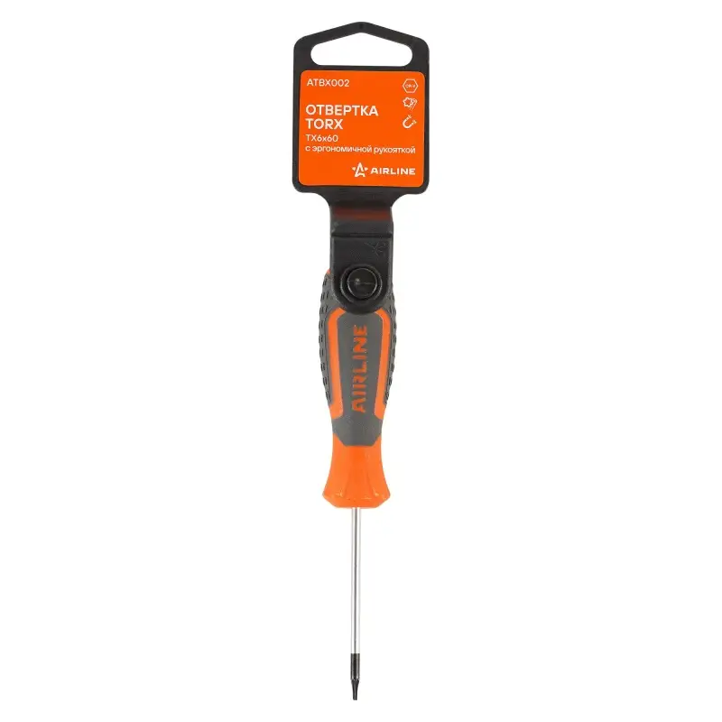 Отвертка TORX TX6x60, магнитный наконечник, пласт.подвес