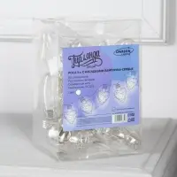 Гирлянда &laquo;Нить&raquo; 3 м с насадками &laquo;Лампочки сердца&raquo;, IP20, прозрачная нить, 80 LED, свечение белое, 8 режимов, 220 В