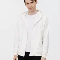 Толстовка унисекс оверсайз на молнии Zippy Terry, белая, размер XL/XXL
