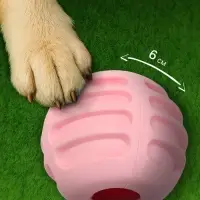 Мяч для собак &laquo;Полосатик&raquo;, 6 см, рифлёный, TPR, розовый