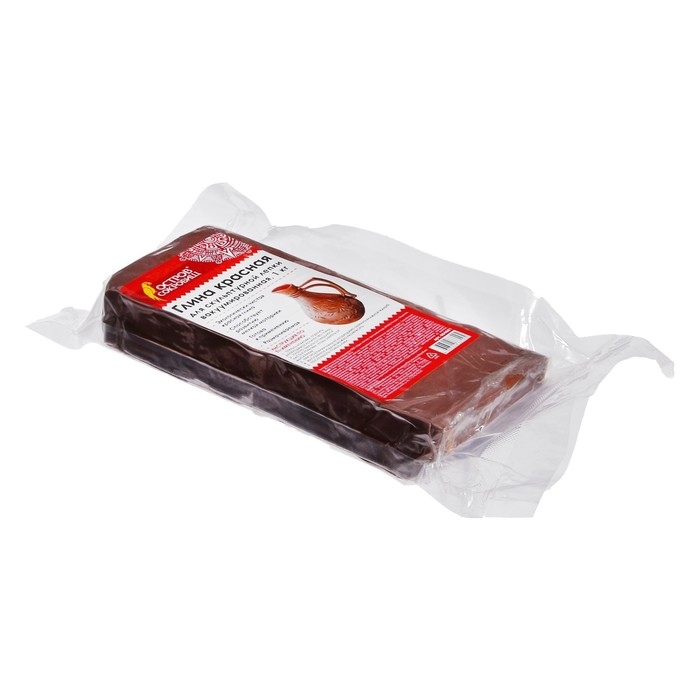 Глина натуральная для лепки КРАСНАЯ 1 кг, (размачиваемая), Глина натуральная для лепки КРАСНАЯ 1 кг, (размачиваемая), "ОСТРОВ СОКРОВИЩ"