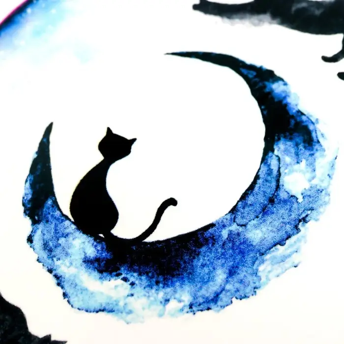 Татуировка на тело Татуировка на тело "Лунный кот" 10х15 см