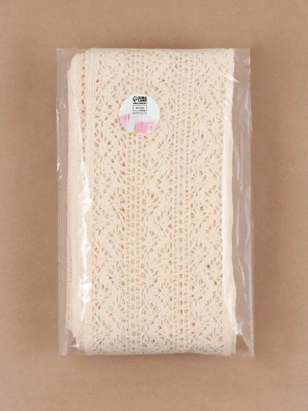 Кружево вязаное, 115 мм &times; 10 &plusmn; 1 м, цвет бежевый