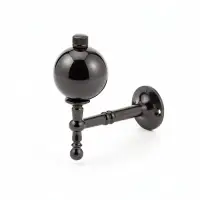 Крючок - держатель для штор CAPPIO KS049, алюминий, цвет черный никель, 2 шт.