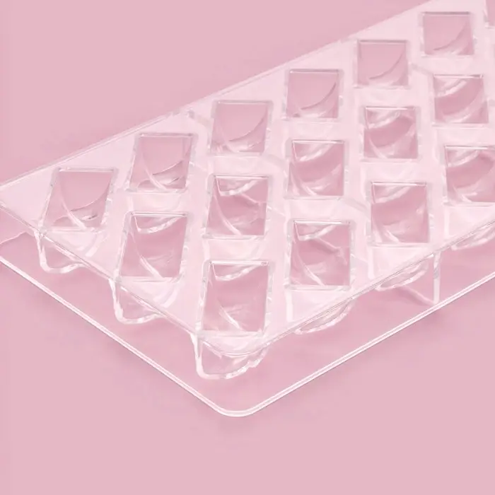 Форма для конфет и шоколада KONFINETTA &laquo;Плетёный батон&raquo;, 27.5&times;17.5&times;2.5 см, 21 ячейка 3.5&times;1.5&times;1.5 см, пластик, прозрачная