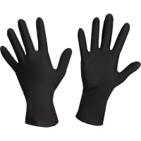 Перчатки нитрил. о/р, н/о, н/с FOXY-GLOVES (М) черный уп/2шт
