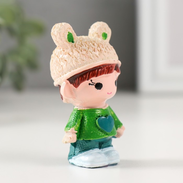 Сувенир полистоун Сувенир полистоун "Малышка в шапке" МИКС 2,5х3,3х6 см