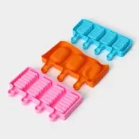 Набор форм для мороженого Доляна &laquo;Венеция&raquo;, 3 шт., силикон, 19&times;11 см