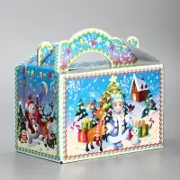 Подарочная новогодняя коробка «Яркий Новый год», Чемоданчик средний 20×12×19 см