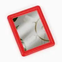 Зеркало карманное, с рамкой под фотографию, 7.5&times;6 см, МИКС