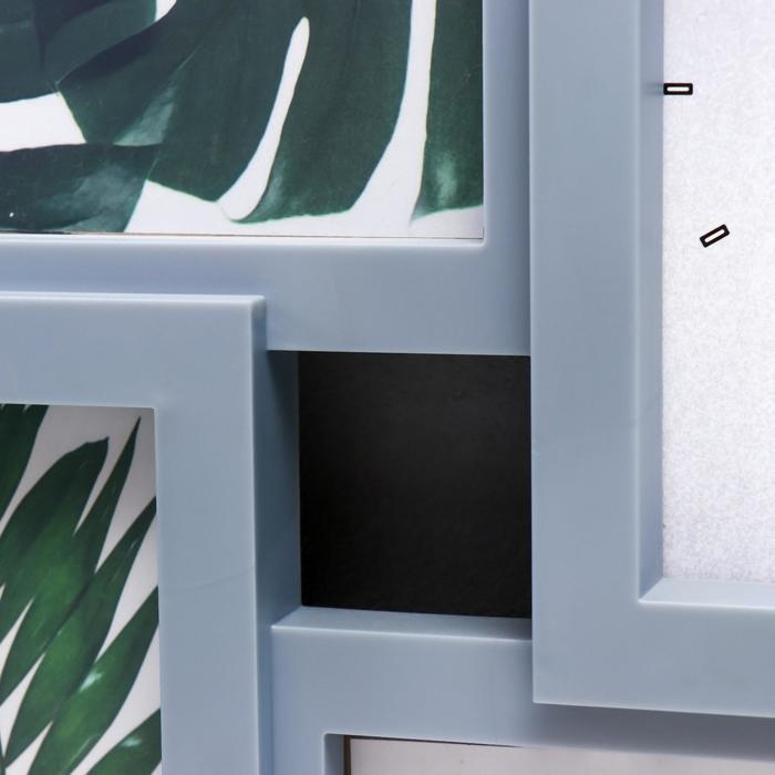 Фоторамка с часами  Фоторамка с часами "Прелесть" 3 фото, серебро