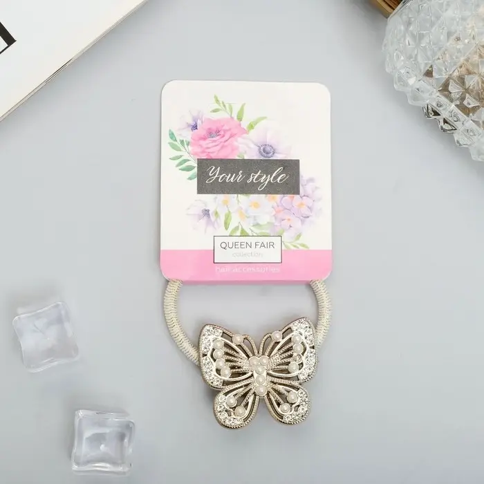 Резинка для волос Резинка для волос "Каролина" бабочка, 3,5 см