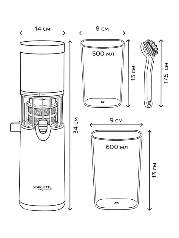 Соковыжималка электрическая шнековая SC-JE50S59 Соковыжималка электрическая шнековая SC-JE50S59