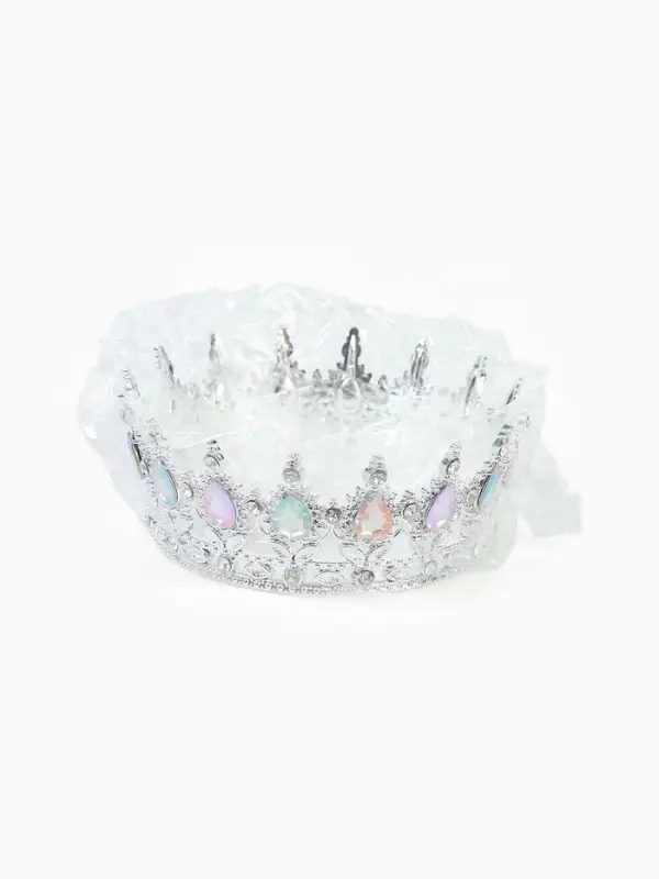 Корона топпер для торта серебрянная