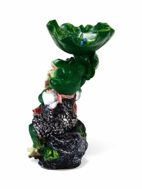 Садовая фигура - поилка из полистоуна &laquo;Лягушки на камне&raquo;, 20&times;17&times;29 см