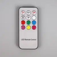 Светодиодные свечи на прищепках 10 см, 10 штук, от батареек ААх1, пульт ДУ, свечение мульти (RGB)