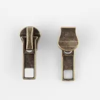 Бегунок автоматический для металлической молнии, №5, 10 шт., цвет антик