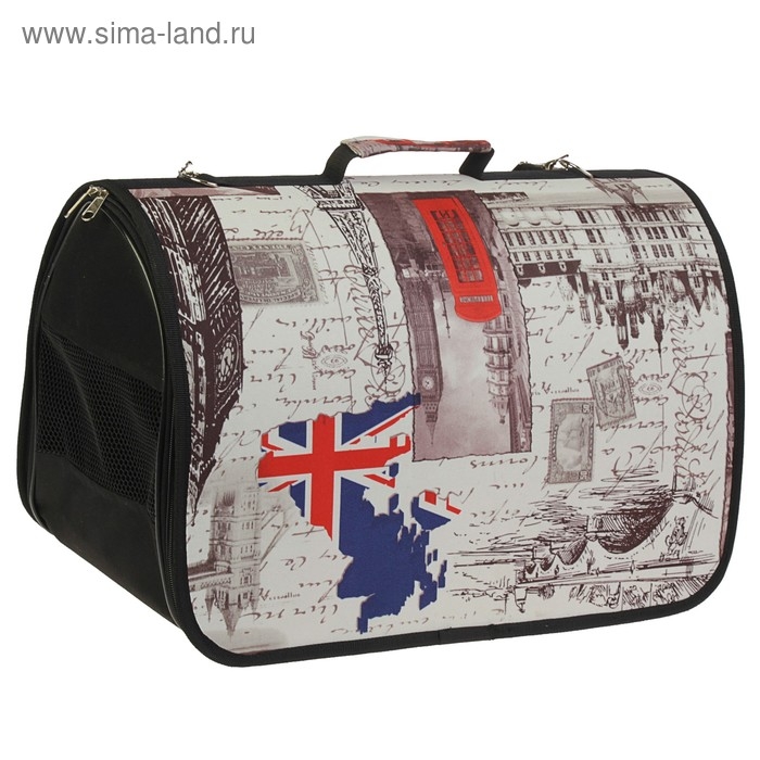 Сумка - переноска для животных  Сумка - переноска для животных "Лондон", 46 х 28,5 х 29 см, микс цветов