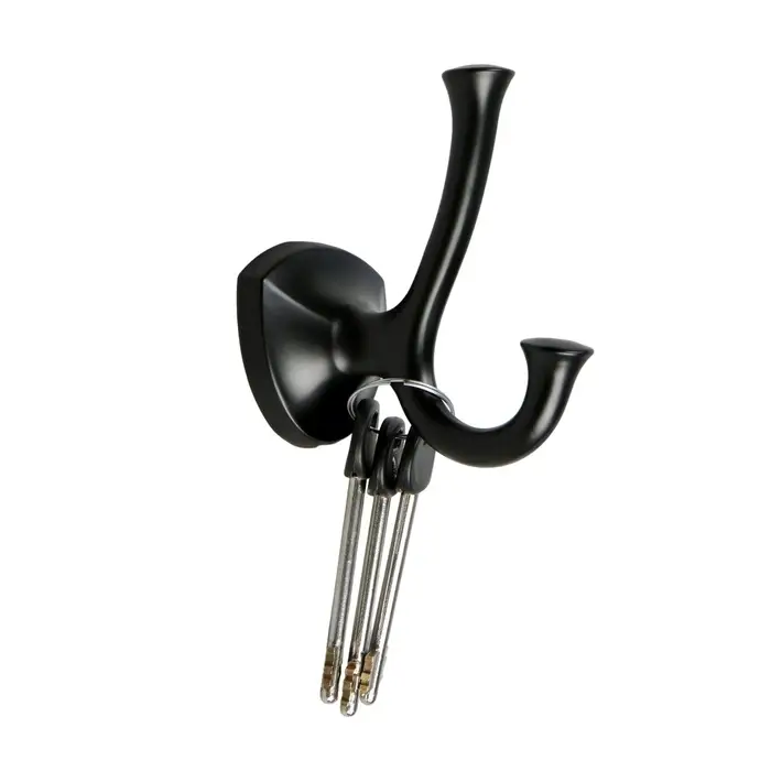 Крючок мебельный CAPPIO VALUE, двухрожковый, цвет черный