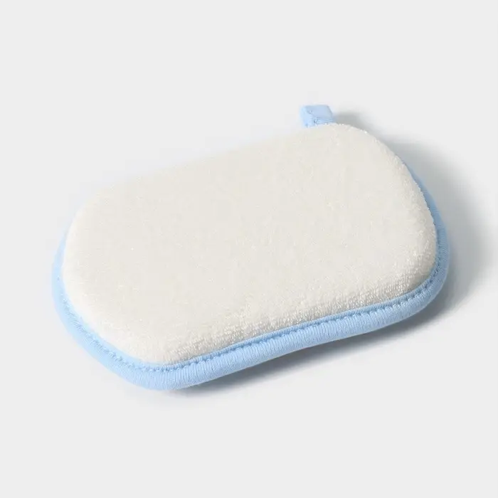 Мочалка детская для купания Доляна &laquo;Енот&raquo;, детская, 12&times;8 см, голубая