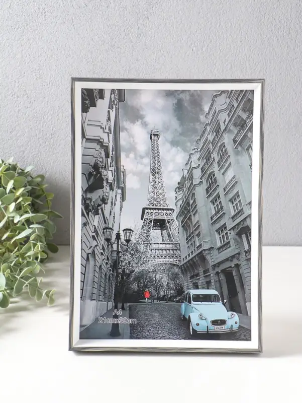 Фоторамка пластик формат А4 "Данте" чёрный состаренный 31х21,8х2,5 см