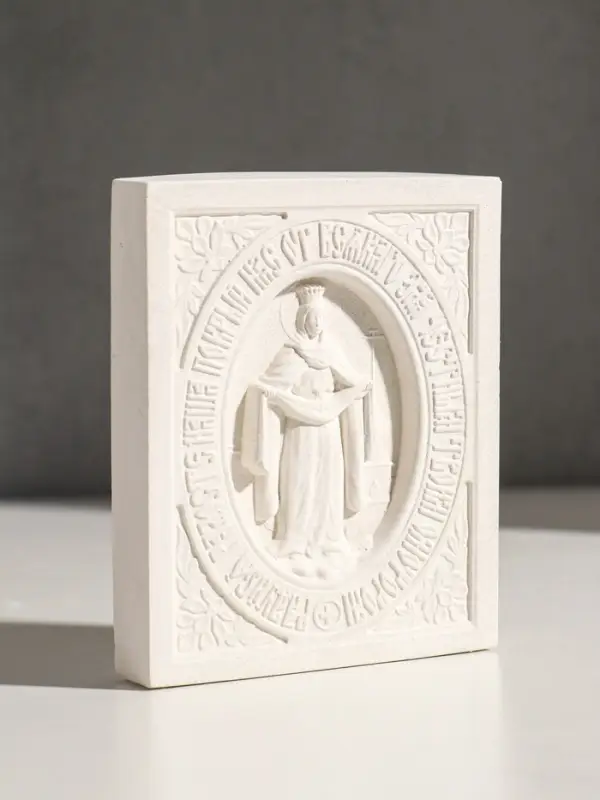 Икона с подвесом Икона с подвесом "Покров Пресвятой Богородицы" размер 12х10х2 см, гипс